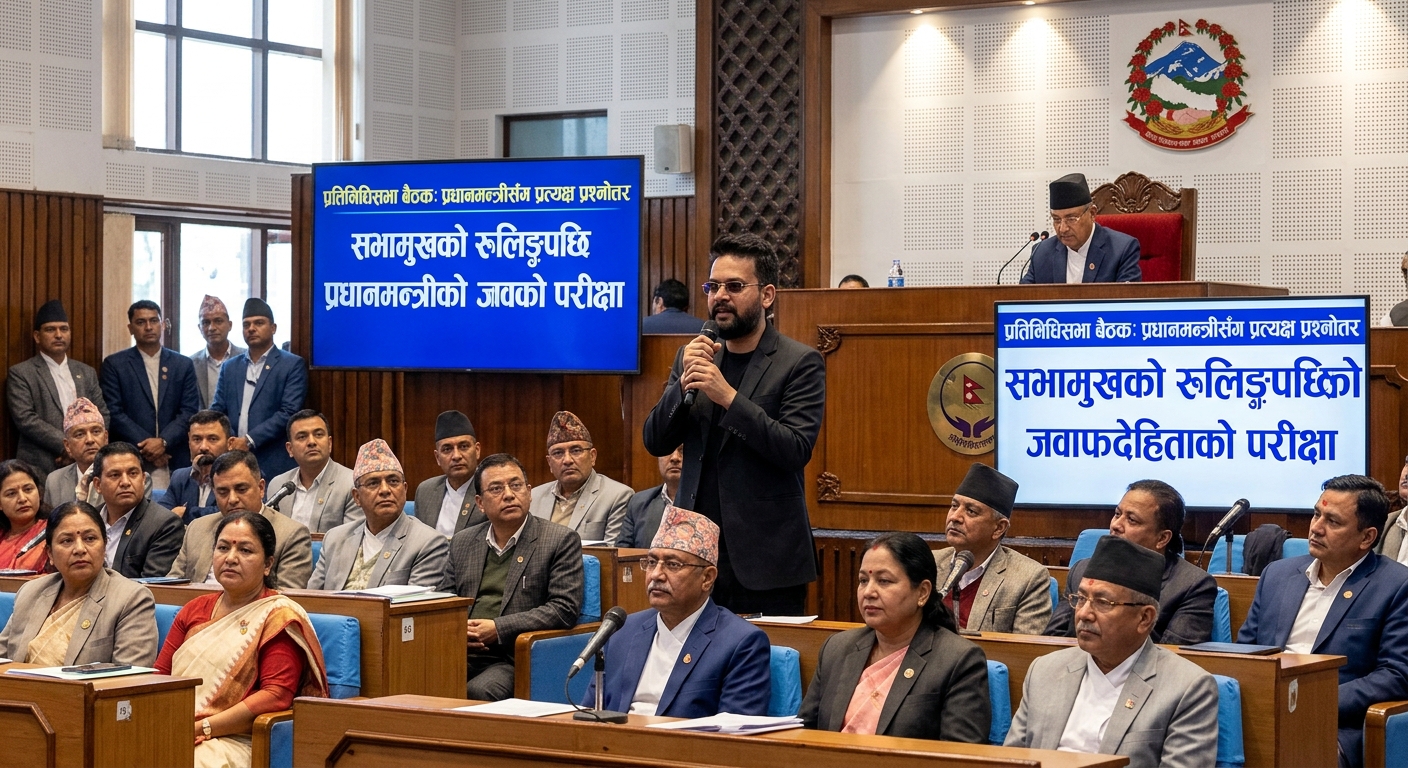 दुई तिहाइको सरकारका प्रधानमन्त्रीलाई सभामुखको रुलिङ : प्रश्नोत्तरभन्दा ठूलो बन्यो जवाफदेहिताको प्रश्न